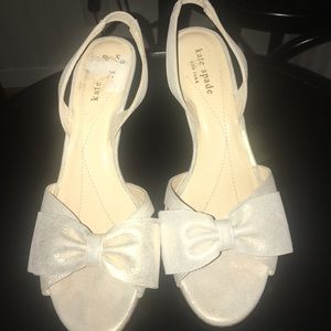 Kate Spade Silver slingbacks
